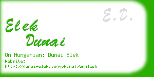 elek dunai business card